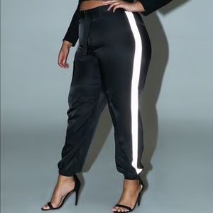Plus size reflective windbreaker pant trend NWOT